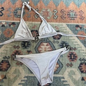 Vitamin A silver bikini with metal links